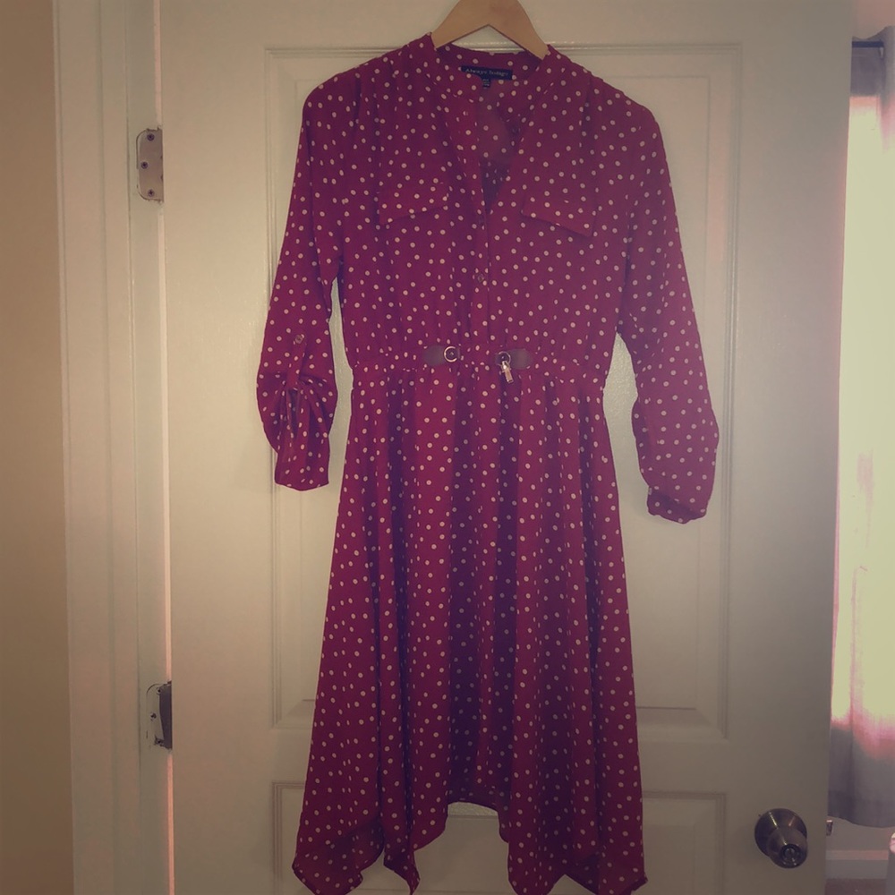 Fall polka dot dress